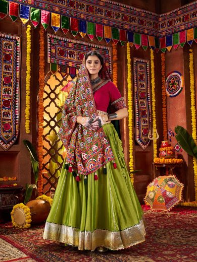 Hariyali Glam Chaniya Choli – Radiance in Fluorescent Green