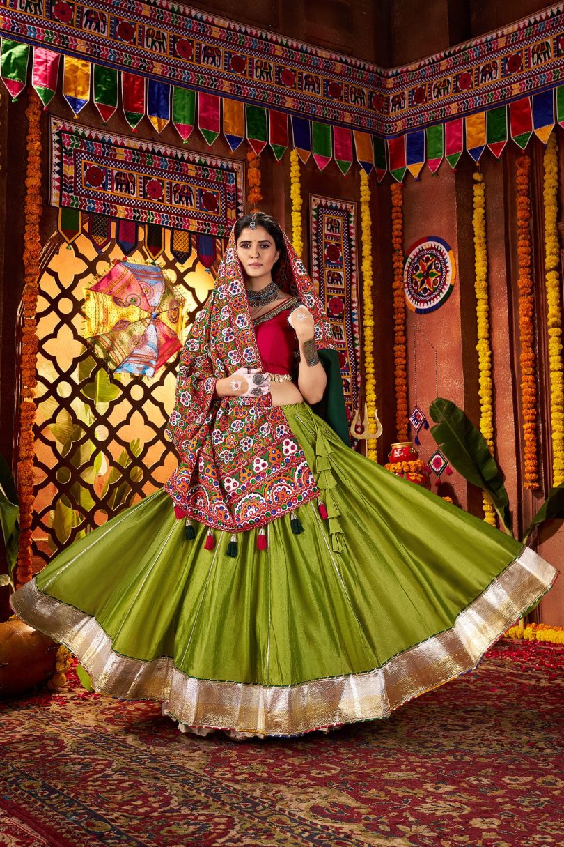 Hariyali Glam Chaniya Choli – Radiance in Fluorescent Green - Image 6