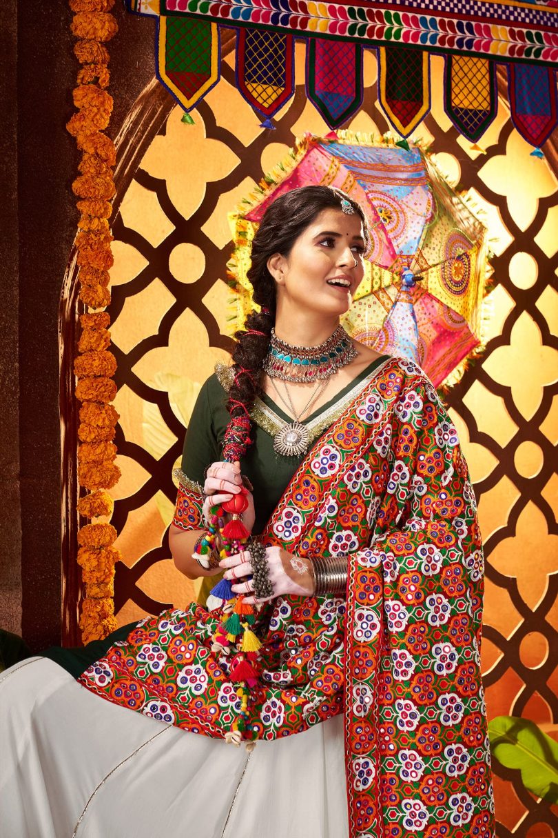 Chandni Charm Chaniya Choli – Grace in Ivory White - Image 5