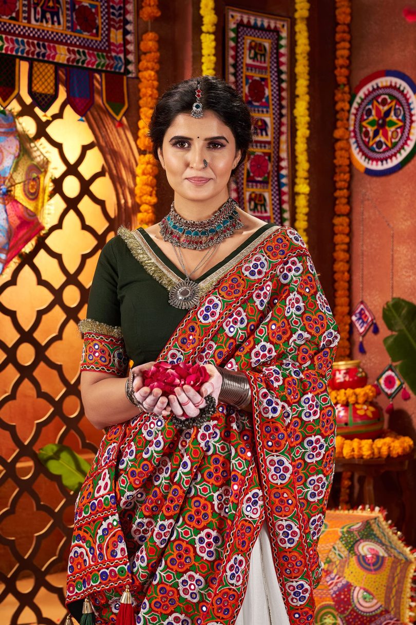 Chandni Charm Chaniya Choli – Grace in Ivory White - Image 4