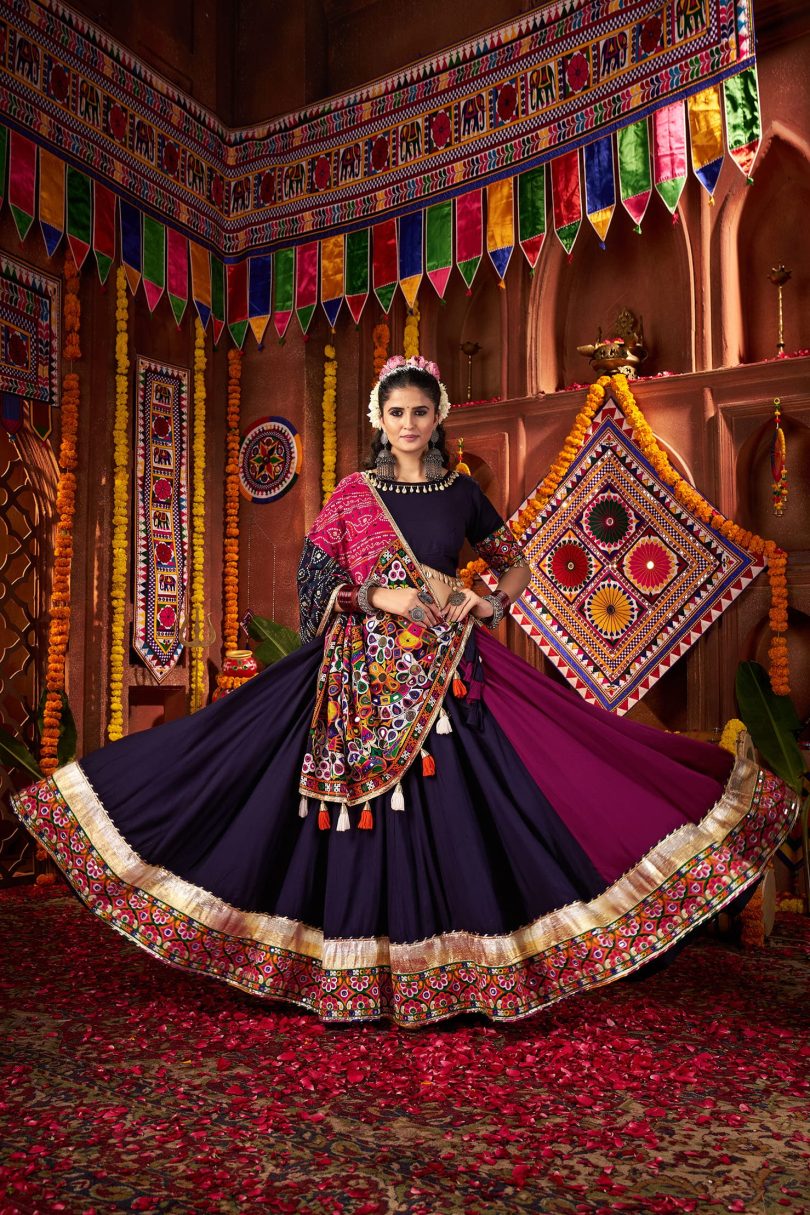 RaagRang Chaniya Choli – Multicolor Mirror & Kutchi Work Set with Printed Dupatta - Image 3