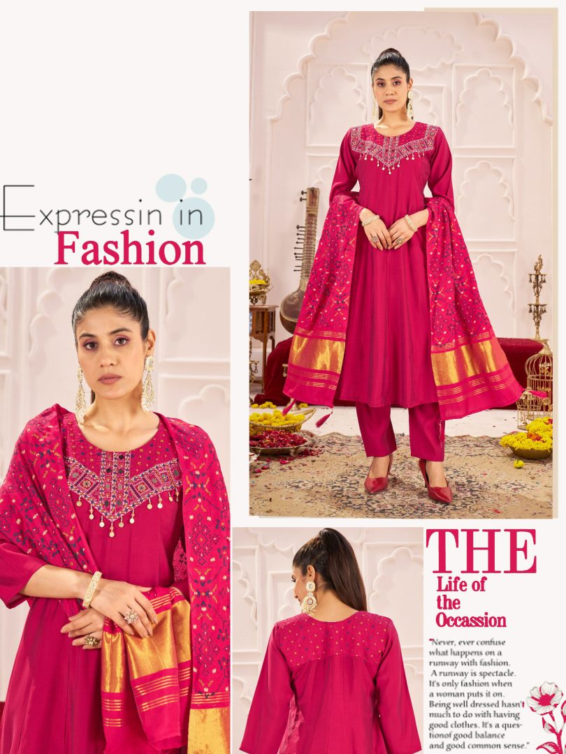 Premium Two-Tone Roman Silk Embroidery Set - Image 7