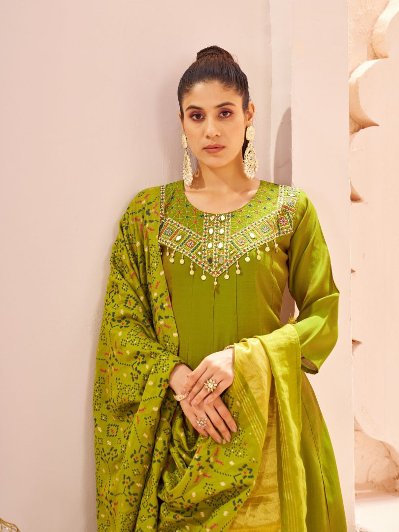 Premium Two-Tone Roman Silk Embroidery Set - Image 4