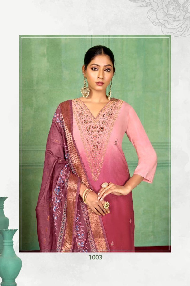 Roman Shaded Embroidery Suit Set - Image 5