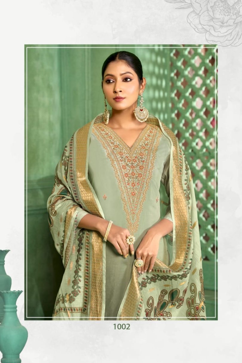 Roman Shaded Embroidery Suit Set - Image 3