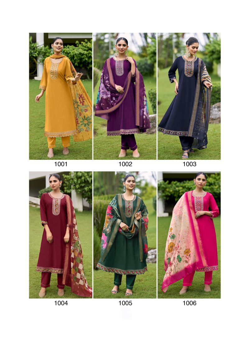 Premium Viscos Roman Silk Anarkali Set - Image 8