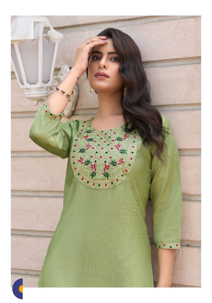 Designer Embroidered Kurti - Image 6