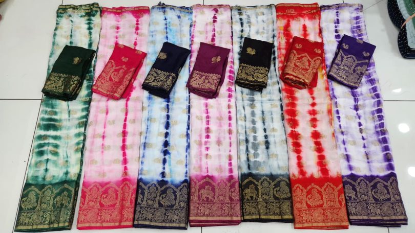Khadi Plain Viscose Saree