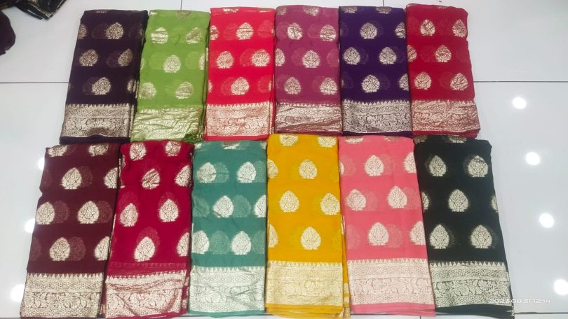 MX Pan Viscose Saree